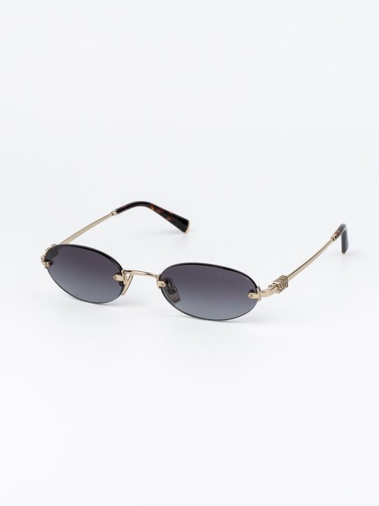 Miu Miu Women Sunglasses Old Gold Grey Gradient Oval MUA54S ZVN5D1 NEW AUTHENTIC main image 11
